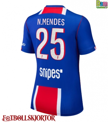Paris Saint-Germain Nuno Mendes #25 Hemmatröja Dam 2026-27 Kortärmad
